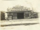 Photo of the Red Ball Garage in Elmendorf, TX.&nbsp; This store was located on Old Corpus Chrisit Highway, in downtown Elmendorf.&nbsp; The date of this photo is unknown.<br />\n<br />\nFrom the Bucky Ball Collection, used with permissions.